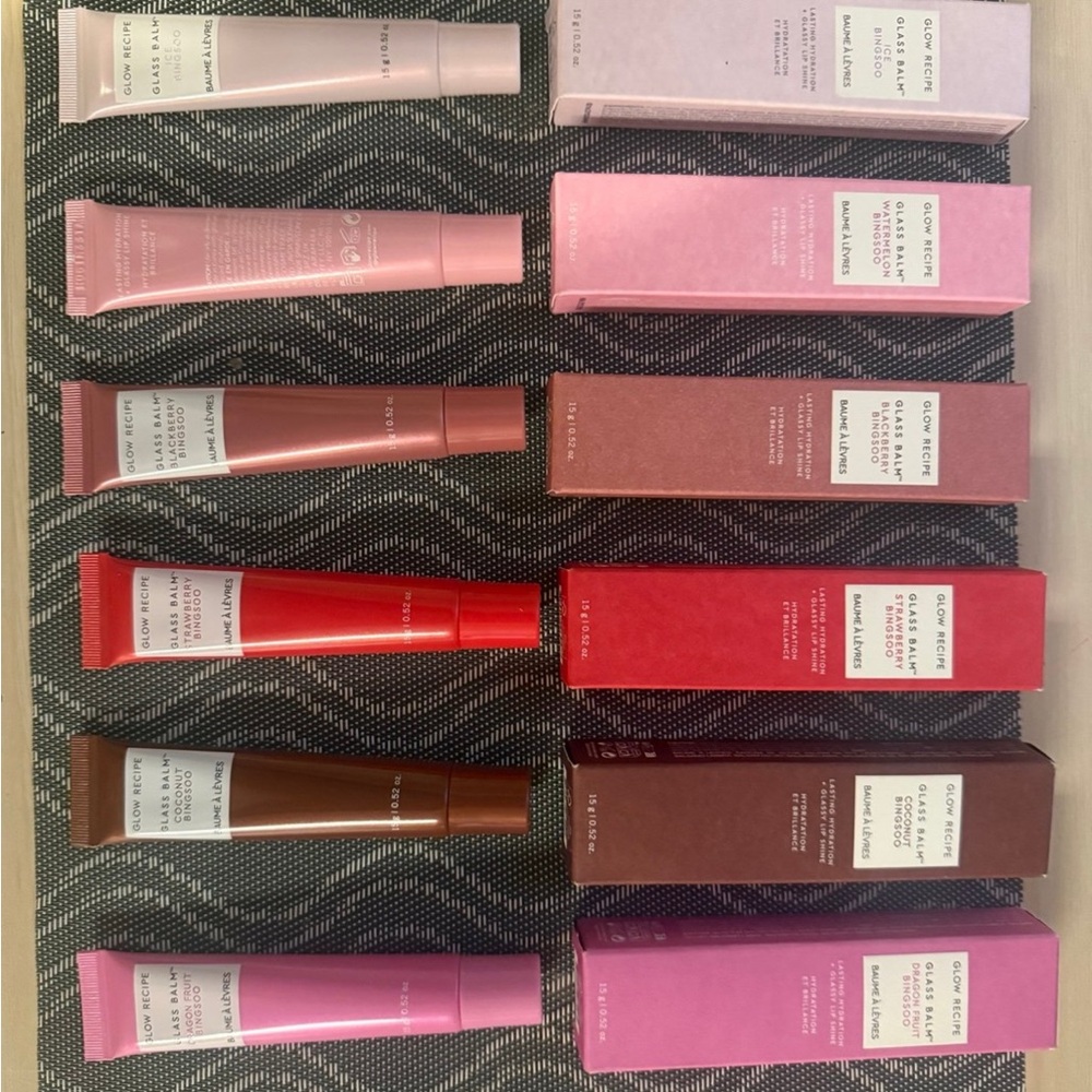 Glow recipe Glass Balm Bingsoo lip gloss bundle